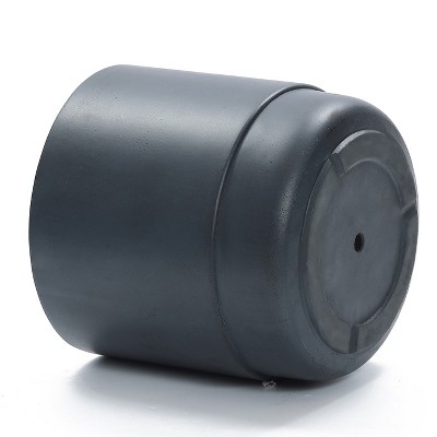 Modern Gray 17'' MgO Outdoor Round Planter with Drainage Hole