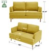 Gericco Loveseat Sofa 56", Small Couches for Small Spaces, Mid Century Love Seat Couches for Living Room, Upholstered 2-Seater Small Couch - 4 of 4