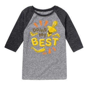 Boys' - Star Wars - Doing My Best Raglan Graphic T-Shirt - 1 of 4