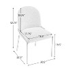 Set of 2 Dining Chairs Upholstered Dinner Chairs Armless Chairs Modern Accent Chairs with Padded Seat & Curved Back - Modernluxe - 3 of 4