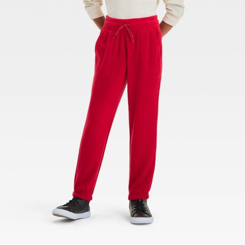 Boys Fleece Jogger Pants Cat Jack Dark Red XS