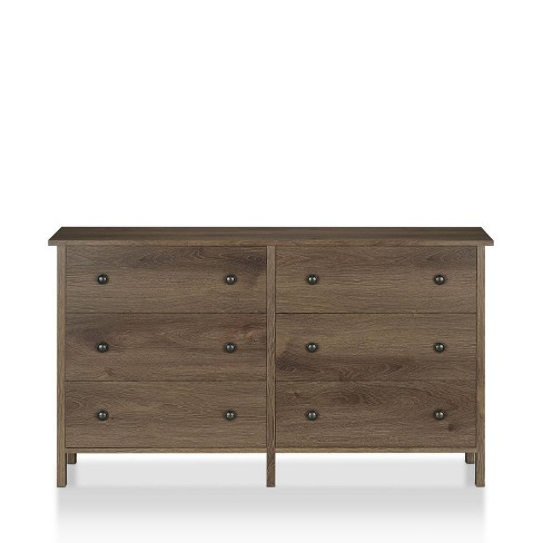 Ceclila 6 Drawer Dresser Distressed Walnut Sun Pine Target