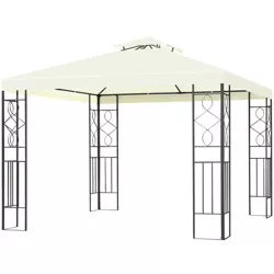 Costway 2 Tier 10'x10' Patio Gazebo Canopy Tent Steel Frame Shelter Awning