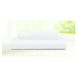 Queen 4pc 600 Thread Count Deep Pocket Solid Sheet Set White - Tribeca Living