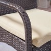 Hayden 3pc Wicker Bistro Set: Outdoor Furniture, Cushioned Chairs - Christopher Knight Home - 3 of 4