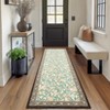Washable Modern Tree Leaves Printed Rug Non Slip Low Pile Rug Soft Throw Floor Cover Foldable Indoor Carpet for Living Room Bedroom Playroom Nursery - 2 of 4