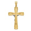 Black Bow Jewelry Men's 14k Two Tone Gold Satin or Polished Crucifix Pendant, 31 x 56mm - 3 of 4