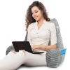 Nestl Reading Pillow for Bed with Fleece Blanket, Standard Bed Pillows for Sitting Up in Bed, Bed Rest Pillow - 2 of 4