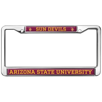 Arizona State Sun Devils Logo Full Size Standard License Plate Metal Frame