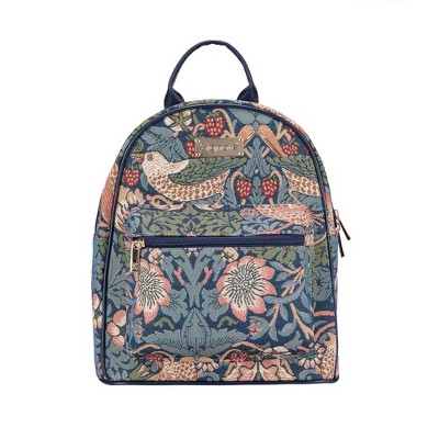 Signare USA William Morris Strawberry Thief Blue Daypack Backpack