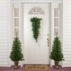Northlight Black River Pine Artificial Christmas Teardrop Swag with Pine Cones - 30" - Unlit - 2 of 3