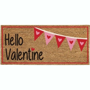 Evergreen Hello Valentine Sassafras Indoor Outdoor Switch Doormat 1'10"x10" Multicolored - 1 of 2