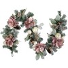 Northlight 6' Pink Floral and Ball Ornament Frosted Pine Artificial Christmas Garland - 2 of 4