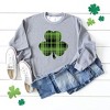 Simply Sage Market Women's Graphic Sweatshirt Buffalo Plaid Clover - 3 of 4
