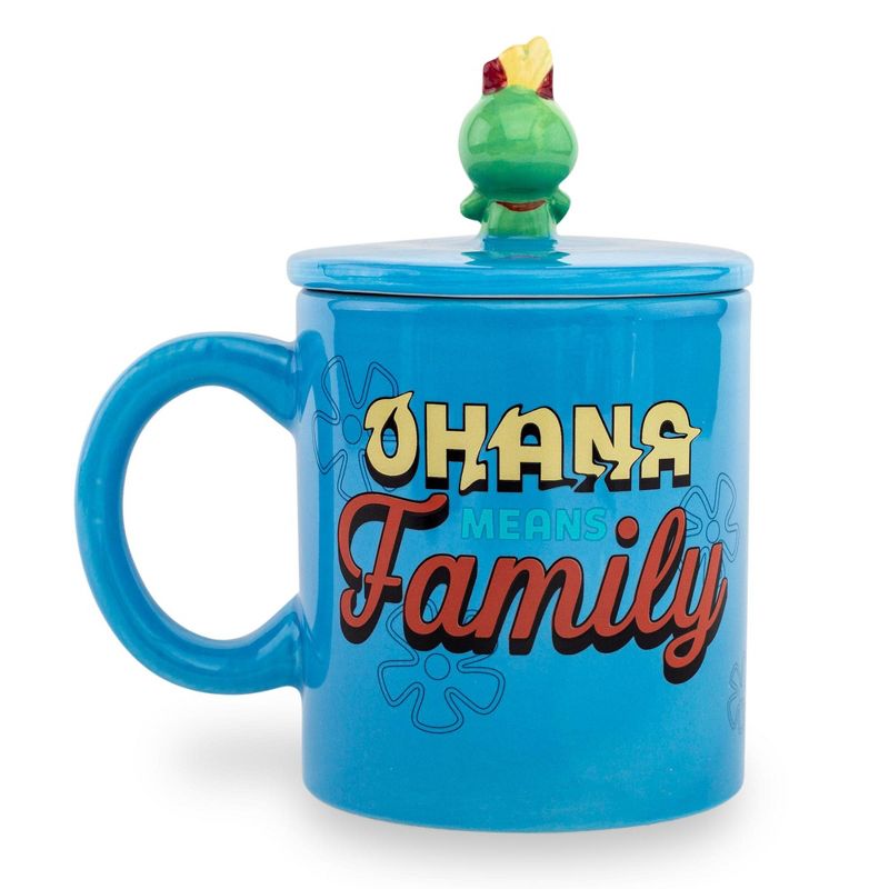 Silver Buffalo Disney Lilo & Stitch "Ohana Means Family" Ceramic Mug With Lid | Holds 18 Ounces, 3 of 7