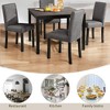 5-Piece Square Dining Table Set with 4 Upholstered Chairs, Wood Kitchen Table Set for Small Spaces and Dining Room - 3 of 4