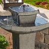 Smart Solar 29.25" Mahayana intelliSOLAR 2-Tiered Sculptural Fountain with Remote - Iron - 3 of 4