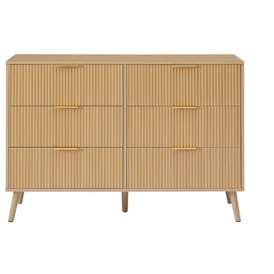 Vynxaria Natural  with rattan drawers Decorative Storage Cabinet with Rattan Doors