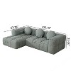 MAYEERTY 103" Modular L-Shaped Sofa - 3 Pillows, Left Recliner - Family Living Room - 3 of 4