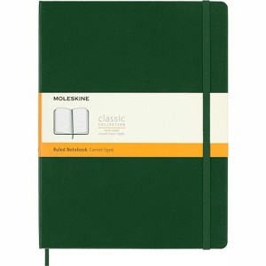 Moleskine Classic Notebook, Hard Cover, XL (7.5 in. x 9.5 in.) Ruled/Lined, Myrtle Green, 192 Pages - 1 of 4