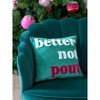 Shiraleah "Better Not Pout" Green Christmas Pillow - 2 of 3