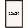 PosterPalooza | Modern Shadow Box 1" Depth Brown Picture Frame - UV Acrylic, Backing, Hanging Hardware - 2 of 4