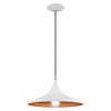 Livex Lighting Metal Shade 1 - Light Chandelier in  White - 4 of 4
