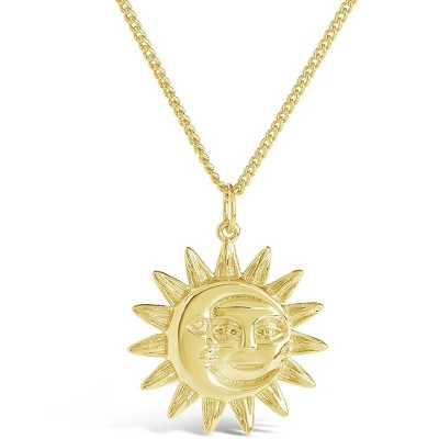 SHINE by Sterling Forever Moon & Sun Face Pendant Necklace