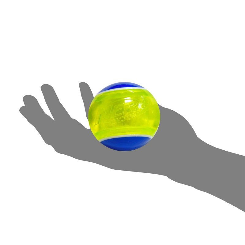 NERF TPR Blaze LED Tennis Ball Dog Toy - Green - 3.25&#34;, 3 of 4