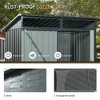 5ft x 3 Ft Outdoor Metal Storage Shed With Lockable Door Sloping Roof Storage Cabinet For Patio Lawn Backyard Trash Cans - 3 of 4