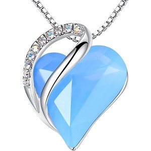 Birthstone Heart Pendant Necklace Infinity Love Design Adjustable 18-20 Inch - 1 of 4