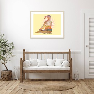 Amanti Art Sitting Twist Yoga Pose Zen by Tim Parker Framed Wall Art Print - 1 of 4