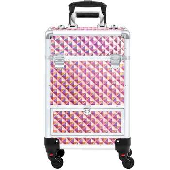 Yaheetech - Trolley Porta Trucchi Beauty Case Make Up Professionale  Cofanetto Cosmetico Viaggio Rosa 34 X 25,5 X 100 Cm - ePrice
