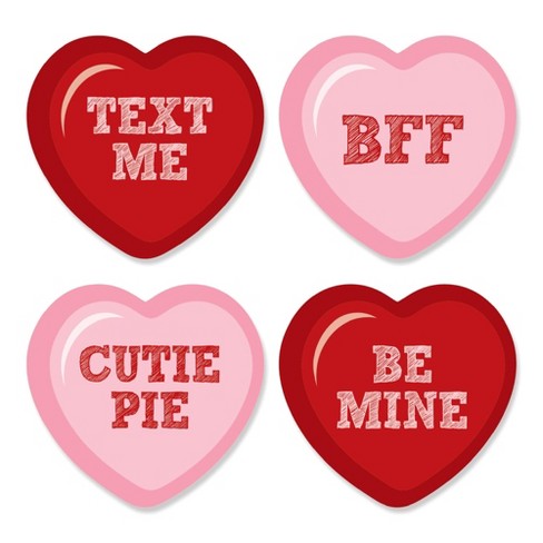 Conversation Heart Stickers PNG - Kayla Makes