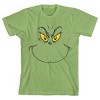 The Grinch Face Boys Forest Green Crew Short Sleeve T-shirt - 2 of 4