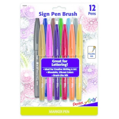 brush tip marker calligraphy