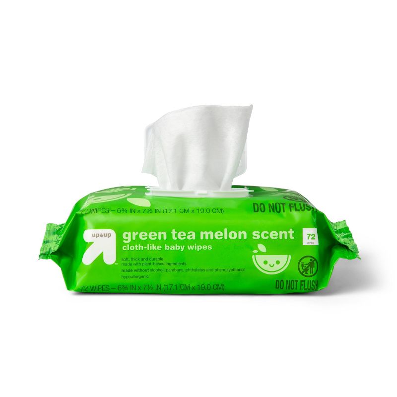 Green Tea Melon Scent Baby Wipes - up & up™, 2 of 10