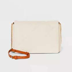 Square Woven Crossbody Bag - A New Day™ Natural