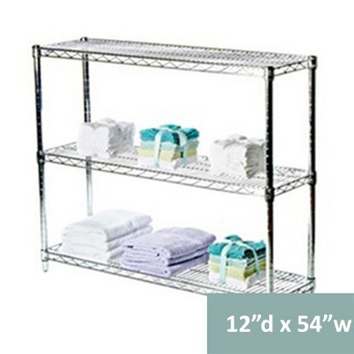 Shelving.com Chrome Wire Shelving with 3 Tier Shelves -