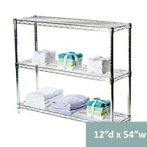 Shelving.com Chrome Wire Shelving with 3 Tier Shelves - - 1 of 3