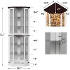 PAKASEPT 71'' Display Curio Cabinet with LED Lights, Tempered Glass Doors, 6 Shelves, Curio Cabinet for Home & Office - 2 of 4