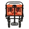 CAVINAS Colorful Lightweight Collapsible Foldable Wagon Cart with Strapping System, Beach Wagon, Utility Wagon for Camping, Shopping,Pattern 1/2/3/4/5 - 3 of 4