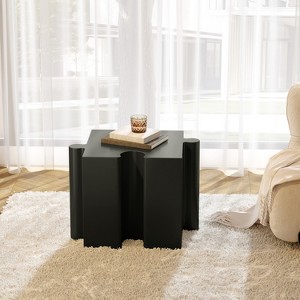 Christopher Knight Home Ava Modern Patio Lightweight Concrete Modular Puzzle Side Table with Concave Edge Design - 1 of 4