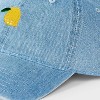 Men's Lemon Denim Cotton Baseball Hat - Mighty Fine Denim Blue - 4 of 4