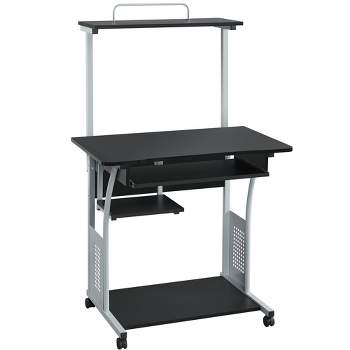 Yaheetech Computer Desk for Home Office School With Printer Shelf Keyboard Tray Storage Rack