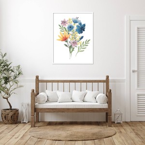Amanti Art Flower Burst I by Hartworks Wood Framed Wall Art Print - 1 of 4