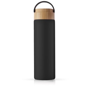 JoyJolt Glass Water Bottle with Strap & Silicone Sleeve - 20 oz - 1 of 4