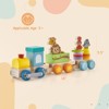 Infans Wooden Stackable Train Set Kids Educational Fun Cars w/ Animal Toys & Locomotive - 2 of 4