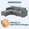 Modular Sectional Sofa, L-Shaped Convertible Sectional Couches with Ottoman, Oversized Modular Couch for Living Room - 2 of 4