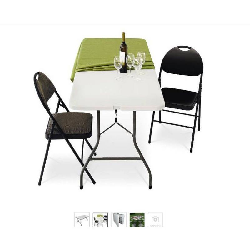 Peakform 6&#34; Folding Banquet Table Off White, 3 of 6